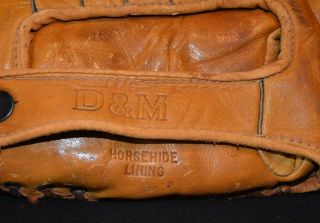 Vintage 1940 ' s DRAPER MAYNARD D&M DG36 Roy Weatherly Model Baseball Glove RH 5