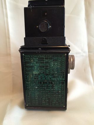 Rolleicord 1933 Art Deco Camera,  Triotar Lens 1:4.  5,  P=7.  5cm Serial 034538 4