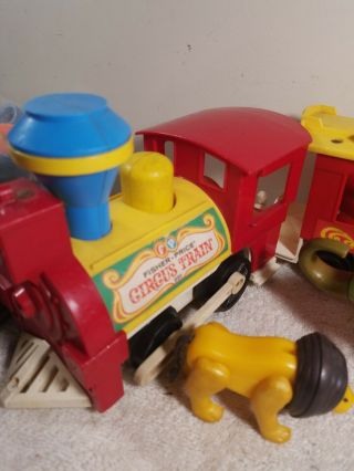 Vintage Fisher Price Little People 991 Play Family Circus Train 2