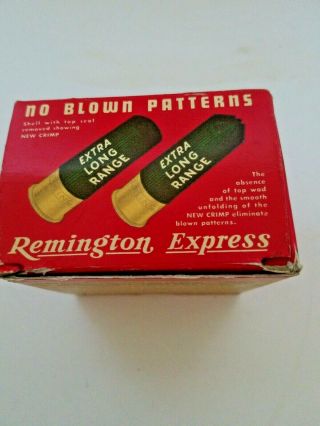 Vintage Remington Express 20 GA.  Extra Long Range Shotgun Shell Box - EMPTY 4