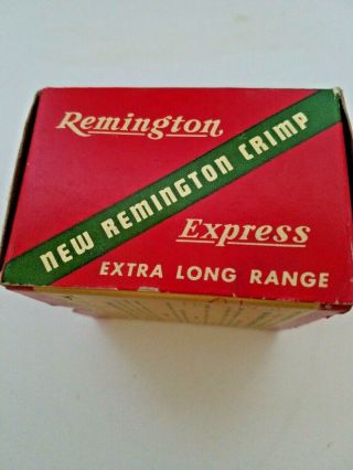 Vintage Remington Express 20 GA.  Extra Long Range Shotgun Shell Box - EMPTY 5