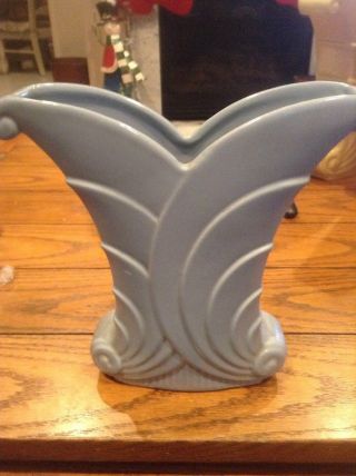 Vintage Vase - Art Deco Abingdon Fan Vase Blue 513