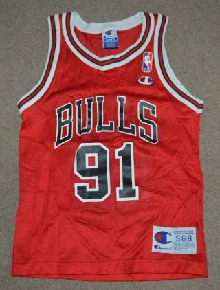 Vtg Dennis Rodman Chicago Bulls Champion Basketball Jersey Youth S 6 - 8 Toddler