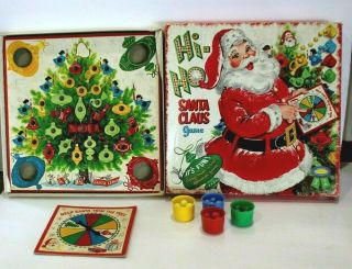 Vintage 1962 Hi - Ho Santa Claus Game Whitman Publishing Co Mid Century Christmas