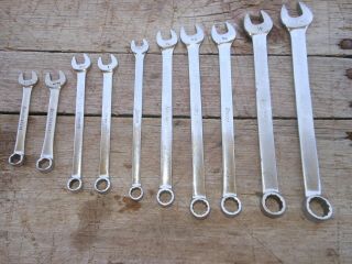 Vintage Snap On 10 Piece Combination Wrench Set Made In Usa