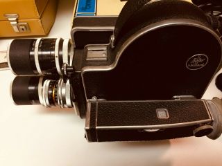 Bolex H16 mm Movie Camera - Shape with Extra Lenses Case, 3