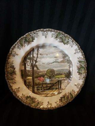 Vtg Collectible Johnson Bros The Friendly Village The Hayfield 10 - 1/2 " Plate