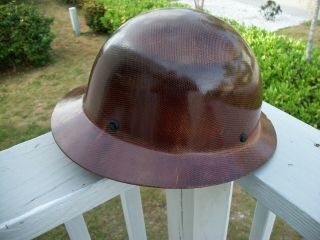 Vintage Brown Msa Skullgard Miners Safety Helmet Construction Hard Hat