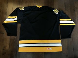 Vintage VTG 80 ' s Boston Bruins CCM Maska Air Jersey Size Large Black 2
