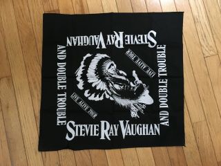 Stevie Ray Vaughn Live Alive Vintage 1987 Tour Bandanna Double Trouble