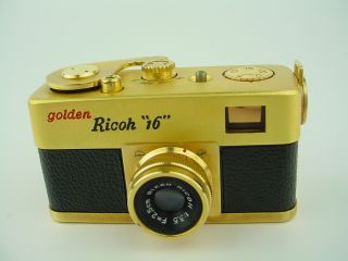 Golden Steky (Ricoh 16) Subminiature Camera with Metal Box & case 2