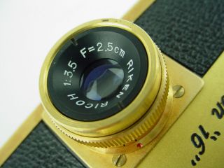 Golden Steky (Ricoh 16) Subminiature Camera with Metal Box & case 5