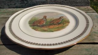 French Vintage Emaux De Limoges Porcelain Plate France Marked Partridges Birds 2