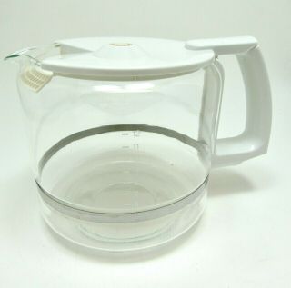 Vtg.  Krups Pro Aroma 12 Cup Glass Type 452 Coffee Maker White Carafe W/lid