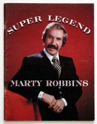 Vintage Marty Robbins Souvenir Program Concert Tour Book Photo Album & Poster