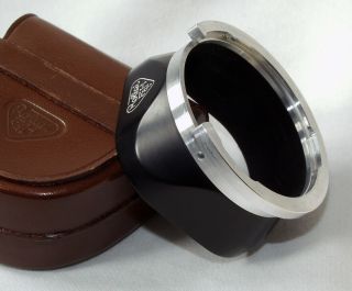 Rollei Hood For B.  Iii With Case - For 2.  8b To F And Tele Rolleiflex Models