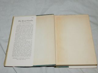 The Great Gatsby F.  Scott Fitzgerald Grosset & Dunlap 1925 Early Reprint 2
