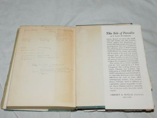 The Great Gatsby F.  Scott Fitzgerald Grosset & Dunlap 1925 Early Reprint 3