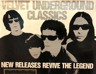 Velvet Underground Classics Promo Poster Vintage PP 625 Lou Reed Andy Warhol VG 2