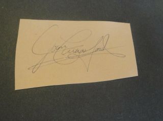 Joan Crawford Signed Vintage Scrapbook Page Cut Autograph