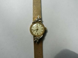 Vintage Omega Ladies Wrist Watch 10k Gold Filled W/ Bracelet 1070 17j