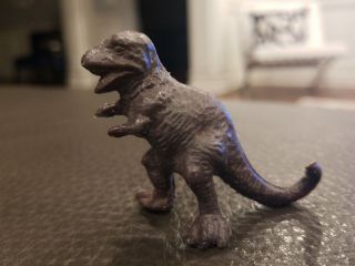 Vintage 1950s Tyrannosaurus Rex 2 " Plastic Figure Toy Dinosaur Made Hong Kong