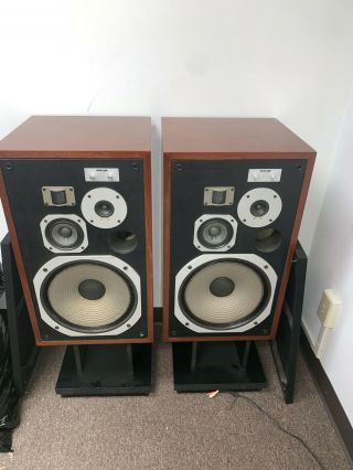 Pioneer Hpm - 100 Speakers With Stands In Excelent