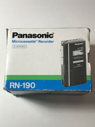 Vintage Panasonic Micro - cassette Tape Recorder RN - 190 2 - speed 2