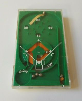 Vintage Tomy Pocket Baseball Hand Held Pinball Game 1975