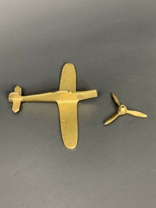 Vintage Wwii Brass Trench Art Propeller Plane