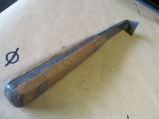 Vintage Briddell Crisfield Wood Handled Flat Steel Pry Bar 8