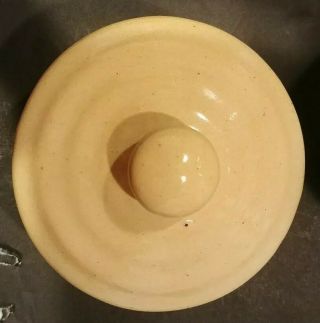 VINTAGE Bauer Pottery Ring Ware 6 1/2 CUP TEA POT and LID Light Yellow USA 4