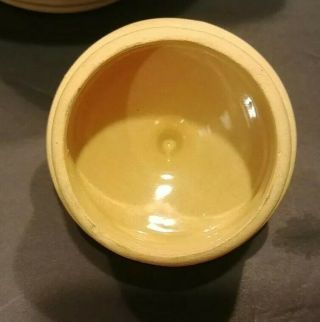 VINTAGE Bauer Pottery Ring Ware 6 1/2 CUP TEA POT and LID Light Yellow USA 5