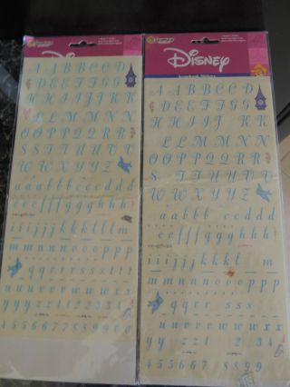 Sandylion Vintage Disney Abc Stickers - Two 12 X 5 Sheet -