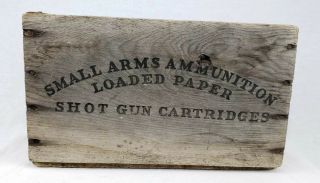 VTG Wooden Crate Box American Eagle AMMUNITION Shot Gun Cartridges 12GA Ammo 4