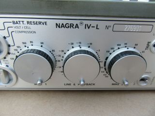 Nagra Kudelski IV - L Profesional Reel to Reel Portable Analog Audio Recorder 6