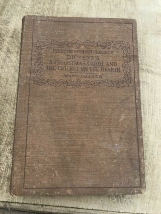 Antique Charles Dickens Christmas Carol 1915 Cricket On Hearth American Book Co