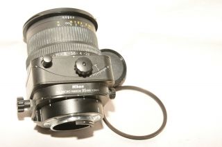 Nikon Pc Micro Nikkor 85mm,  F2.  8 D Tilt Shift Lens W/ Rear Cap & Filter