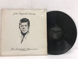 Vintage John F.  Kennedy The Presidential Years Speeches Vinyl Record