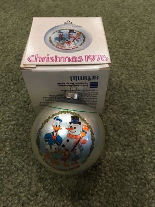 Vintage Schmid Walt Disney " Donald Duck " Christmas Ball Ornament 1976 W/box