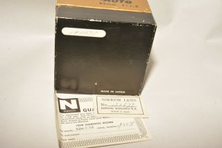 NIKON NIKKOR H 85mm,  f1.  8 NON Ai LENS W/CAP & BUBBLE CS.  EXC. , 2