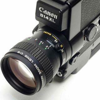 Canon 514xl 8 Cine Film Movie Camera With 9 - 45mm F1.  4 Fast Macro Lens Vgc