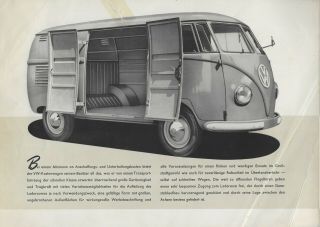 Vintage 2/1953 Volkswagen VW Barndoor Panel Bus Brochure German 2
