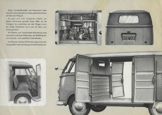 Vintage 2/1953 Volkswagen VW Barndoor Panel Bus Brochure German 3