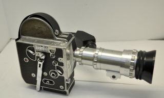 Paillard Bolex H - 16 M 16mm Movie Camera With Som Berthiot Pan Cinor 70 Zoom Lens