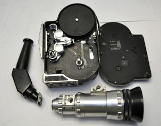 Paillard Bolex H - 16 M 16mm Movie Camera With SOM Berthiot Pan Cinor 70 Zoom Lens 8