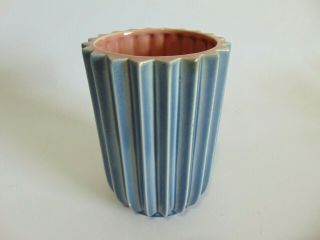 Red Wing Art Pottery 1170 Blue & Pink Vase Vintage