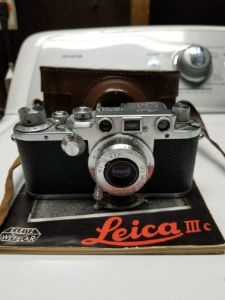 Leica Iiic Camera With An Extra Lense