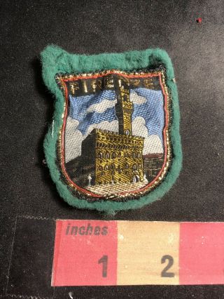 Vtg & As - Is Firenze (florence) Italy Woven Front Felt Back Patch 93u8