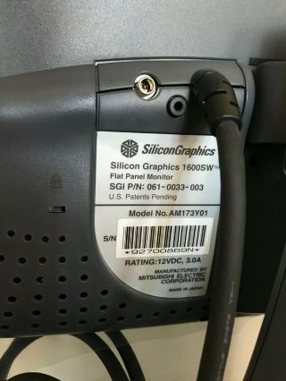 SiliconGraphics SGI 1600SW monitor (, plastic) 4
